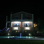 27 House and Pool at night