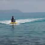 35 Jet Skiing -  Spartia Beach with Zante in background