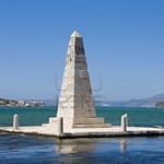 THE Obelisk of De Bosset Bridge, Argostoli Kefalonia (Cepholonia) Greece